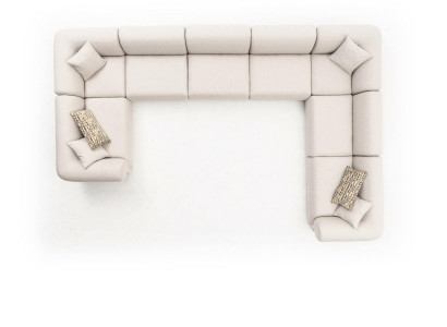 Sofa U-Shaped Living Room Luxury Living Landscape Design Upholstered Corner Sofa Furniture
